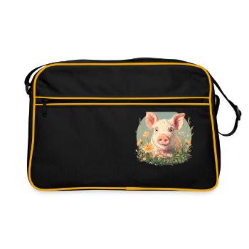 Cochon Cochon - Sac Retro - noir/or - Devant