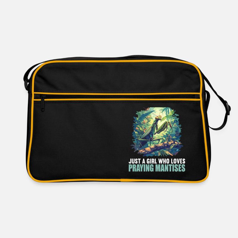 Gottesanbeterinnenen Gottesanbeterin - Retro Tasche - Schwarz/Gold