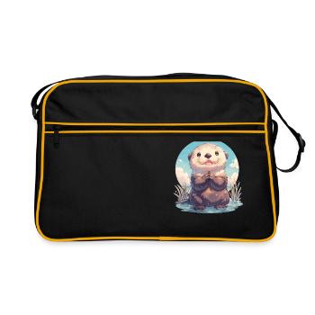Loutre de mer - Sac Retro - noir/or - Devant