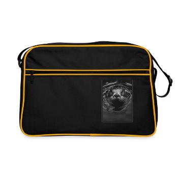 Loutre de mer - Sac Retro - noir/or - Devant