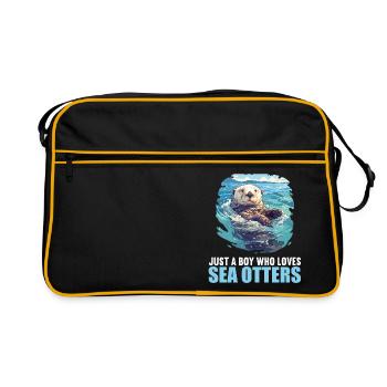 Loutre de mer - Sac Retro - noir/or - Devant