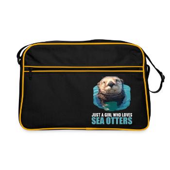 Loutre de mer - Sac Retro - noir/or - Devant