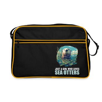 Loutre de mer - Sac Retro - noir/or - Devant