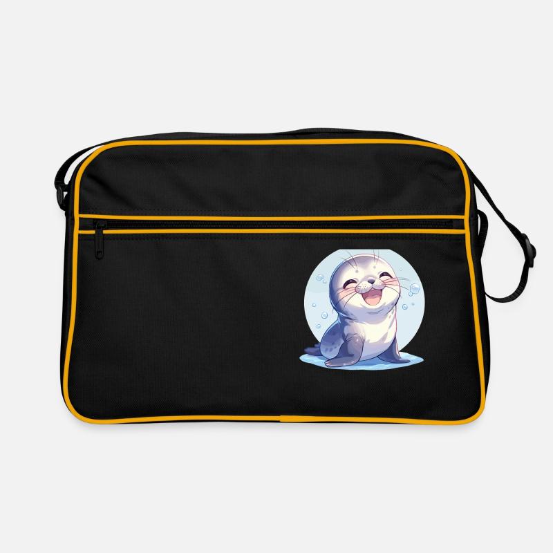 Robben Robbe - Retro Tasche - Schwarz/Gold