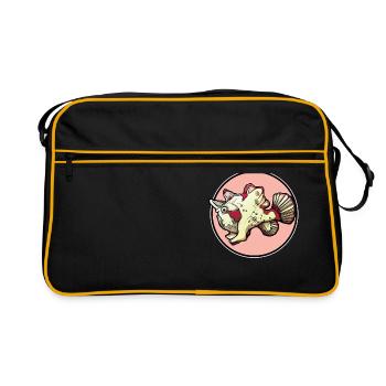 Frogfish Anglerfisch - Retro Bag - black/gold - Front