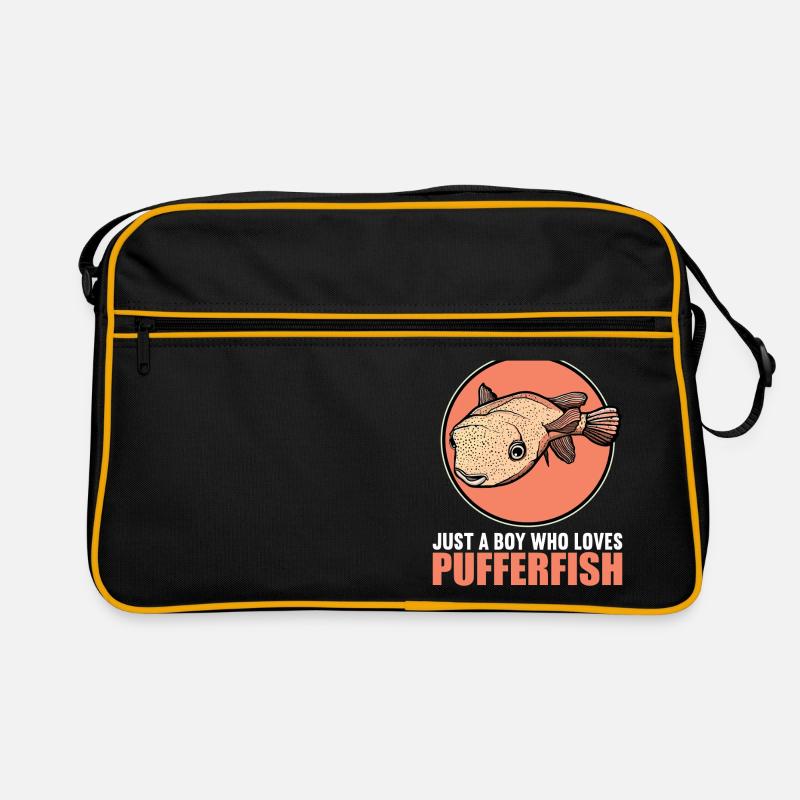 Kugelfische Kugelfisch - Retro Tasche - Schwarz/Gold