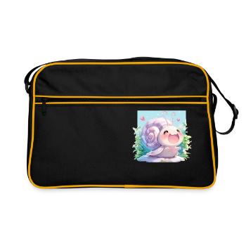 Snails Snail - Retro Bag - black/gold - Front