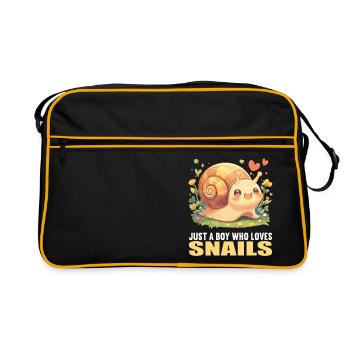 Snails Snail - Retro Bag - black/gold - Front