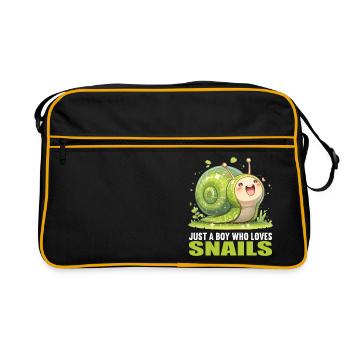 Snails Snail - Retro Bag - black/gold - Front