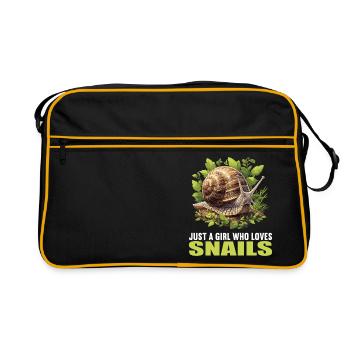 Snails Snail - Retro Bag - black/gold - Front