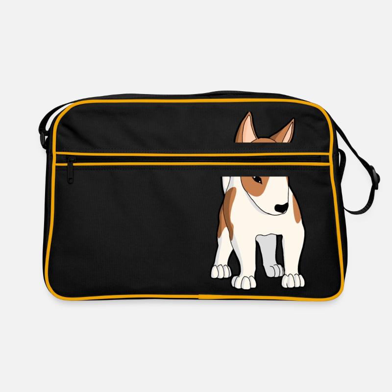 Weißer Kitzbullterrier Retro Tasche