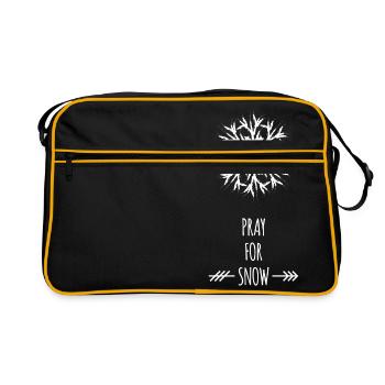 Priez pour la neige - Sac Retro - noir/or - Devant