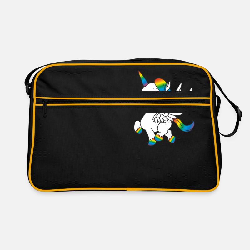 Regenbogen Einhorn, Pegasus Retro Tasche