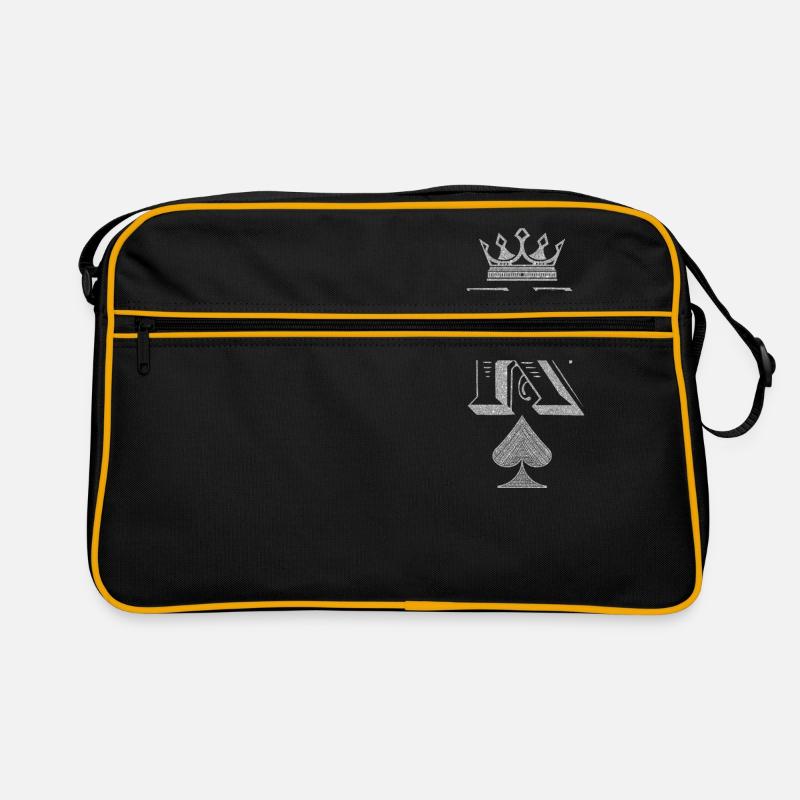 King Spades silber Retro Tasche