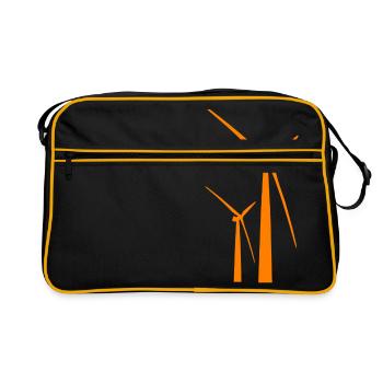éolienne muehle éolienne moulin à vent windrad39 - Sac Retro - noir/or - Devant