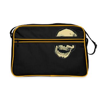 Skull cartoon gift - Retro Bag - black/gold - Front