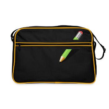 pencil - Retro Bag - black/gold - Front