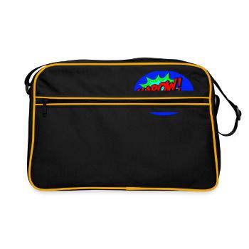 Superhero (Superheld) - Retro Tasche - Schwarz/Gold - Vorne