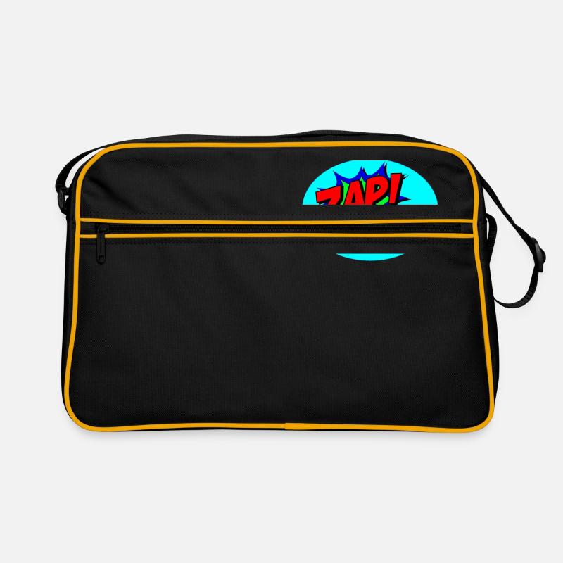 Superhero (Superheld) - Retro Tasche - Schwarz/Gold