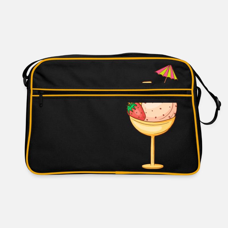 Eis Speiseeis Eiskrem Eiscreme Kugeleis Eisbecher Retro Tasche