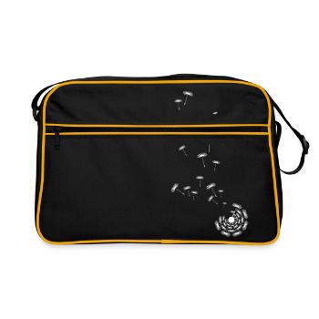 Pusteblume Été prairie le vent voler rêveur - Sac Retro - noir/or - Devant
