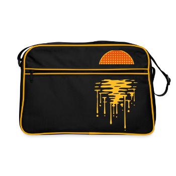 gouttes graffiti spray soleil mer vacances vacances wa - Sac Retro - noir/or - Devant