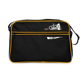 Fanshirt - Retro Tasche - Schwarz/Gold - Vorne