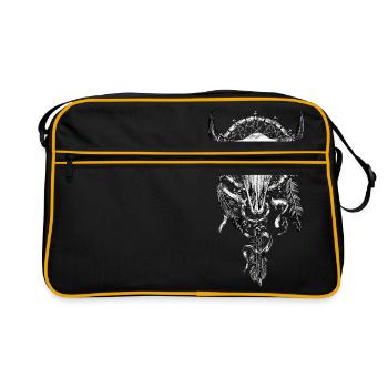 Skull Dreamcatcher Tattoo - Sac Retro - noir/or - Devant