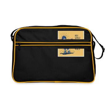 Bas allemand Bonne chance pour votre anniversaire - Op Platt - Sac Retro - noir/or - Devant