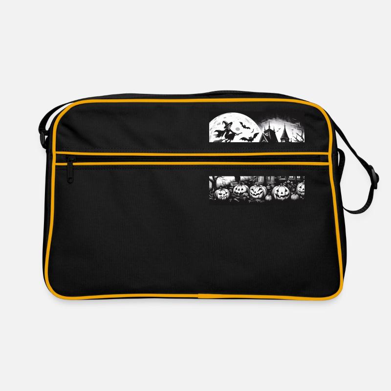 Halloween - Retro Tasche - Schwarz/Gold