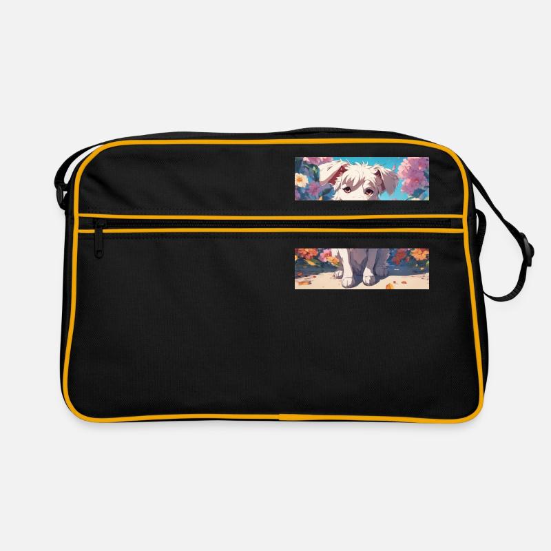 dog anime design Retro Tasche