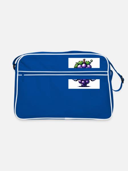 Grapes - Retro Bag - blue/white - Front