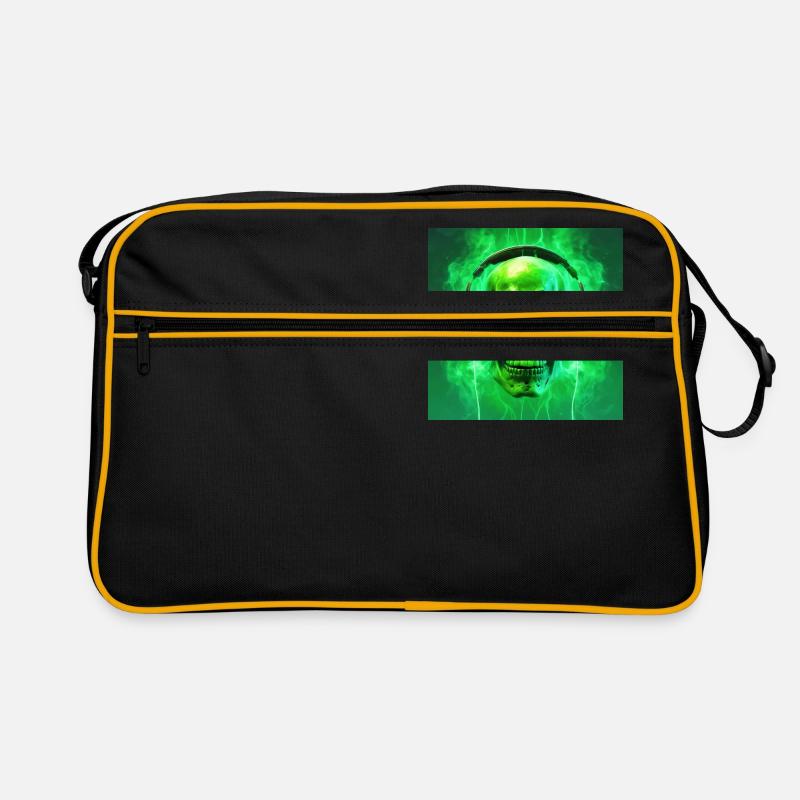 SkullWave Beats - Retro Tasche - Schwarz/Gold
