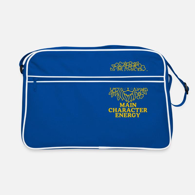 Main Character Energy - Löwe Sternzeichen Design Retro Tasche