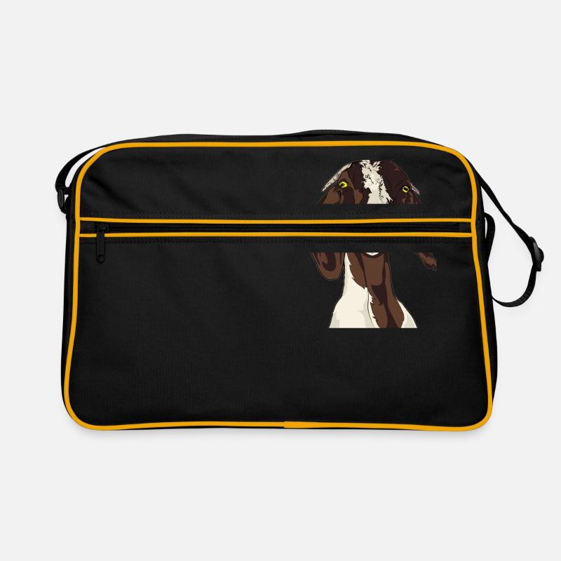 Ziege - Retro Tasche - Schwarz/Gold