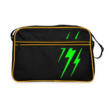 green flashes - Retro Bag - black/gold - Front