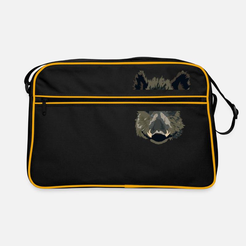 Wilsau oder Wildschwein als Geschenk Retro Tasche
