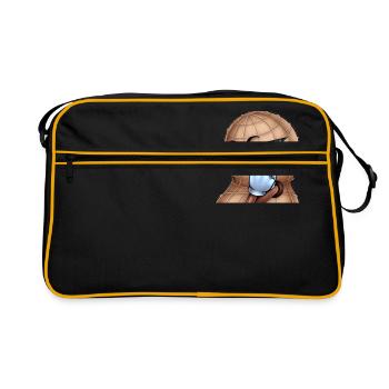 Moyen doigt écrou - Sac Retro - noir/or - Devant