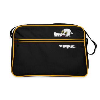 Doux petit fantôme tire la langue - Sac Retro - noir/or - Devant