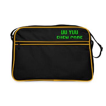 Do You Even Code Bro Funny Programming Coder - Retro Bag - black/gold - Front