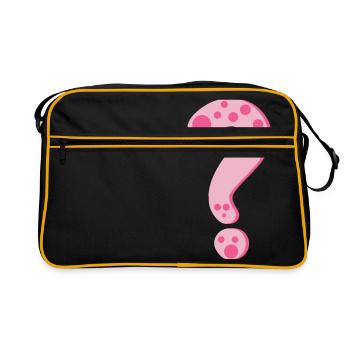 Question mark - Retro Bag - black/gold - Front