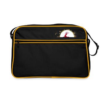 Renne de Noël - Sac Retro - noir/or - Devant
