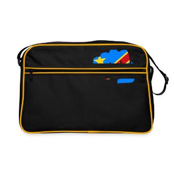 Congo Zaïre Kongu DR Congo Congo drapeau cadeau - Sac Retro - noir/or - Devant