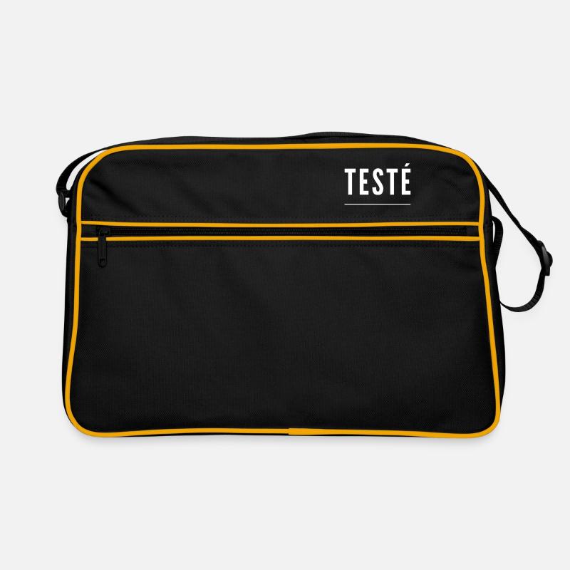 Testé positif au chocolat - Sac Retro - noir/or