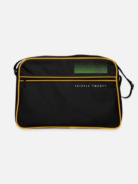 180 19 - Retro Tasche - Schwarz/Gold - Vorne