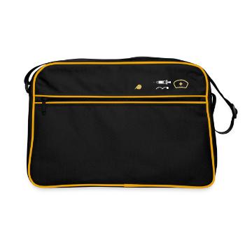 Infirmière Médecin Infirmière Hôpital - Sac Retro - noir/or - Devant