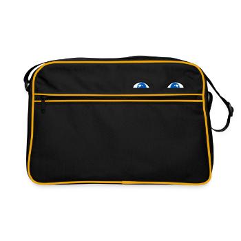 yeux bleus - Sac Retro - noir/or - Devant