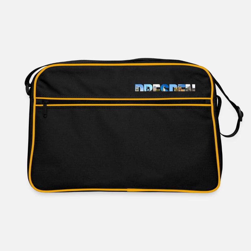 Dresden Sachsen Deutschland - Retro Tasche - Schwarz/Gold