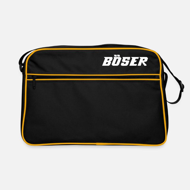Böser Onkel - Retro Tasche - Schwarz/Gold