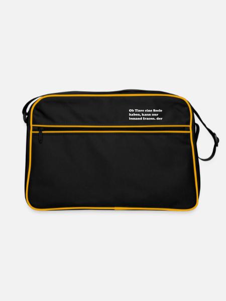 Tierschutz - Retro Tasche - Schwarz/Gold